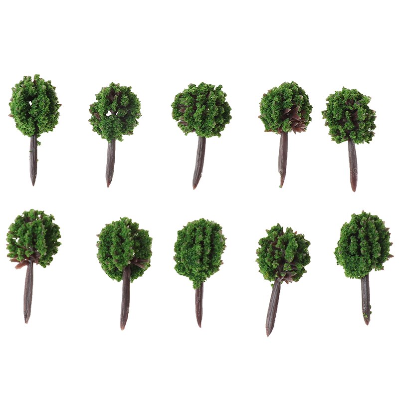 10 stk kugleformede blomstermodel træer blandet træmodel landskabstræer tog layout havelandskab miniature