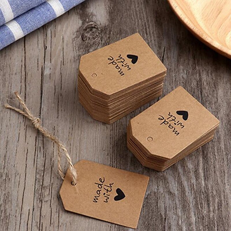50 étiquettes Cadeau Noël En Papier Kraft - Modèles Vert Et Rouge, DIY Cartes, Emballage Cadeau Créatif - Lot économique