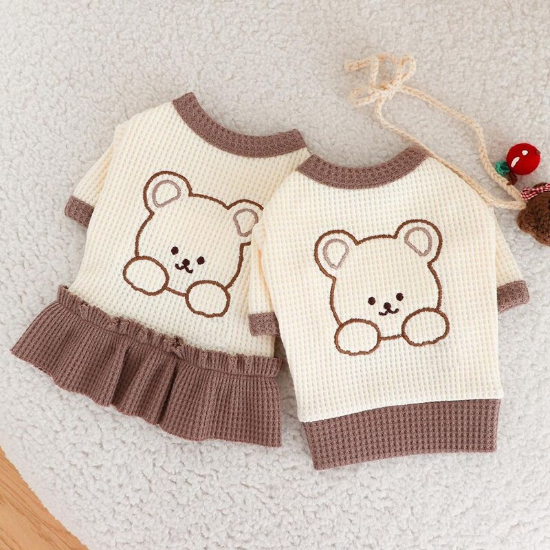 Ropa de estilo coreano para mascotas, camisa para perros pequeños, vestido para gato y perro, falda para Chihuahua, Yorkie, ropa para perros Pug