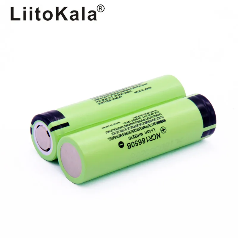 LiitoKala Original NCR18650B 3.7V 18650 Litium Uppladdningsbart Batteri 3400mAh - 1-10 Enheter - För Ficklampor, Elverktyg, Leksaker