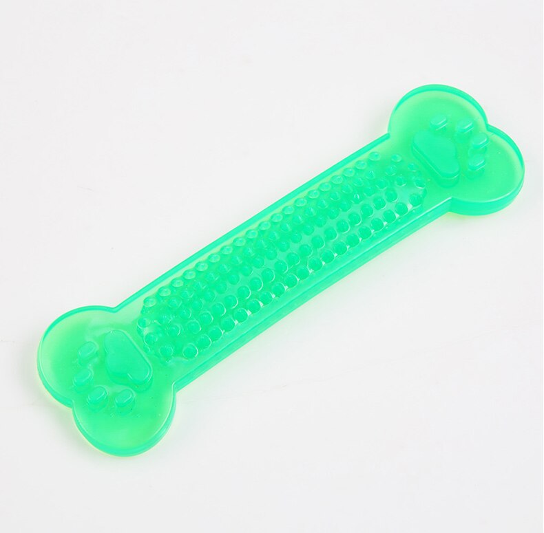 Duurzame Hond Kauwen Speelgoed Rubber Bot Speelgoed Agressieve Kauwers Hond Tandenborstel Doggy Puppy Dental Care Voor Hond Huisdier accessoires: green