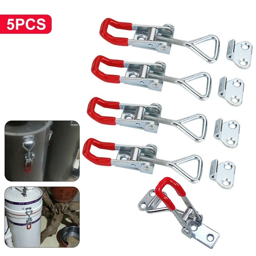 5PCS Toggle Catch Latch Adjustable Cabinet Boxes Case Catch Metal Toggle Clamp For Welding Jigging Repairing Field