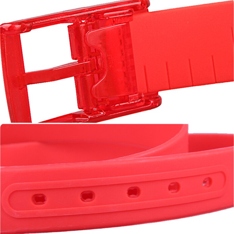 Candy Colors Jelly Rubber Plastic Buckle Belts Adjustable Unisex Women Men Silicone Belt Student Jeans Pants Straps Wristband