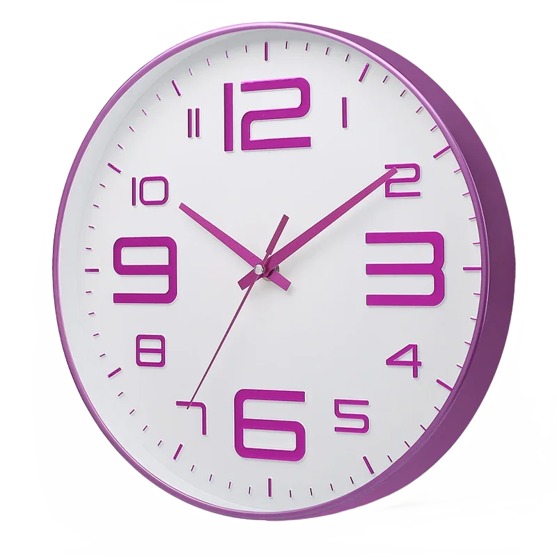 Relógio de parede moderno e simples de 8 polegadas adequado para quarto, sala de estar, relógio decorativo de sala de estudo: BRANCO