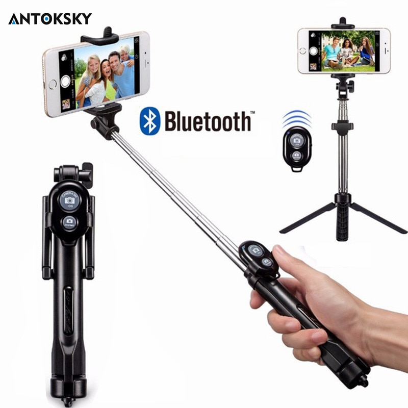 Antoksky Statief Monopod Selfie Stok Bluetooth Met Knop Selfie Stick Voor Android OS Voor Iphone 6 7 8 Plus IOS