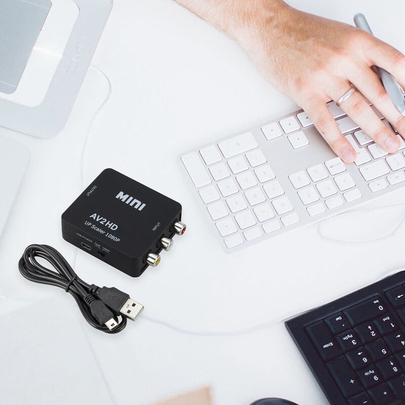 AV to HDMI converter composite audio and video (CVBS) to HDMI red yellow and FOR white Lotus to HDMI