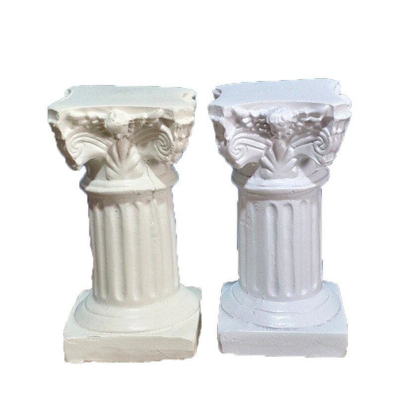 Garden Decoration Resin Roman Column Sculpture Europe Classical Architecture Mini Roman Column Statue Shooting Scene Decor