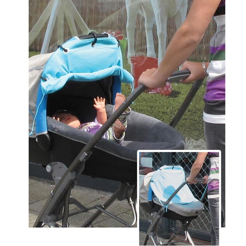 Kinderwagen Accessoires Zonnekap Geventileerde Zon Bescherming Cover Rolling Gordijn Zonnescherm Doek