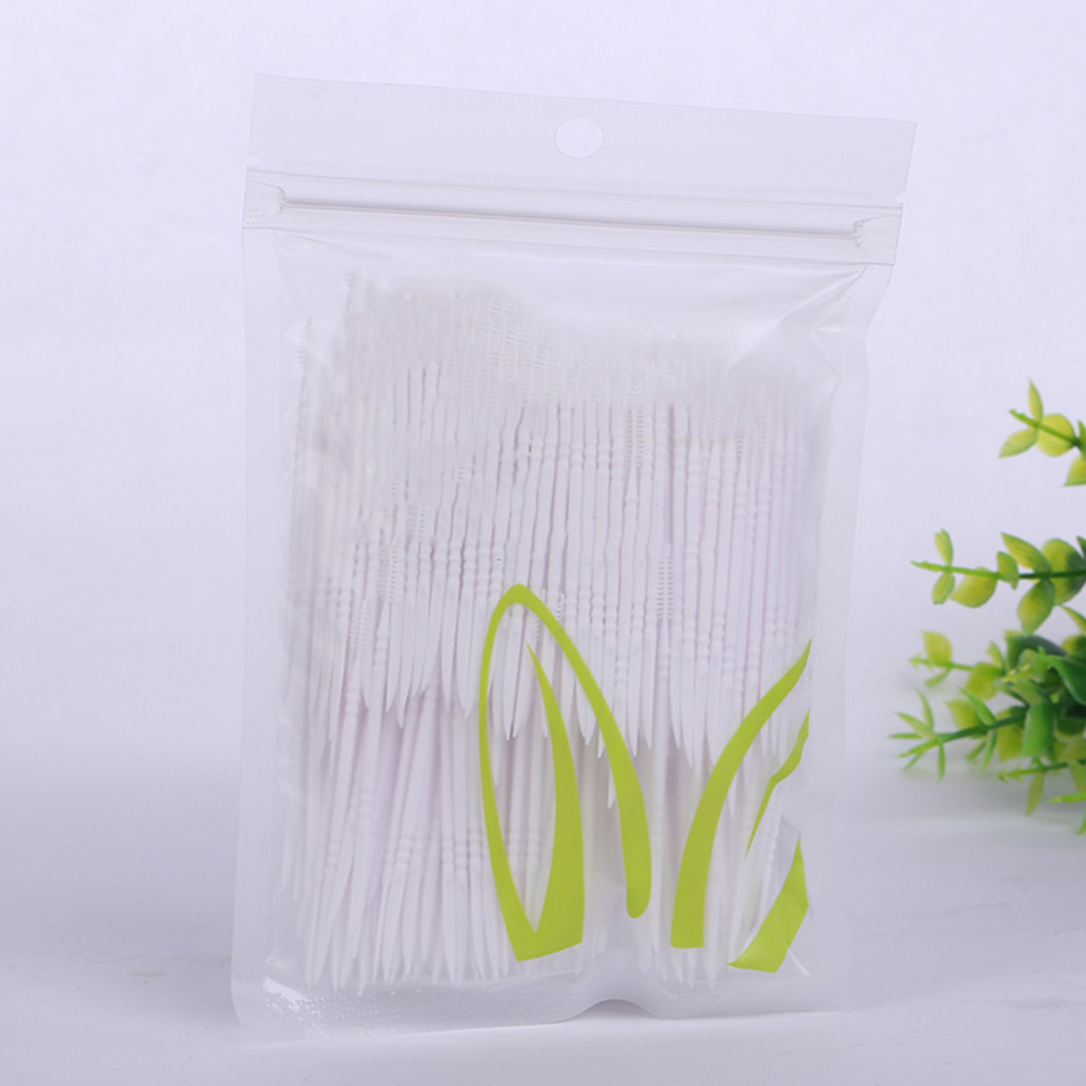 Premium 500pcs/pack Double Head Toothpicks Oral Dental Tooth Pick Floss Interdental Brush Disposable Oral Care Eco-Friendly
