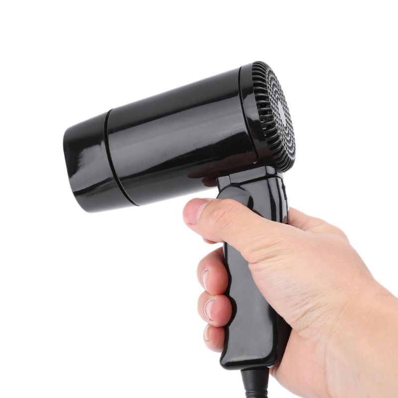 Secador de pelo portátil para Estilismo de coche, soplador plegable y frío, Descongelador de ventana, 12V
