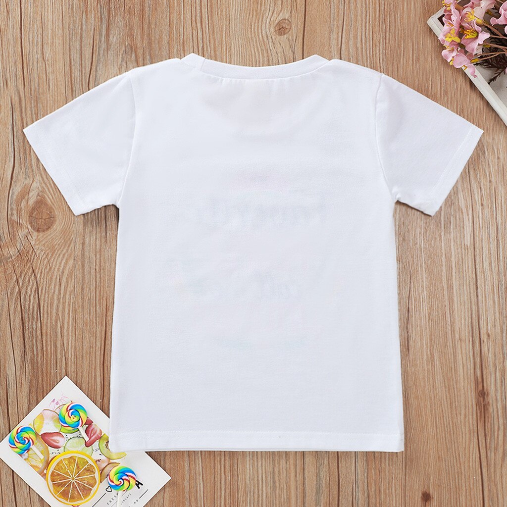 Zomer Baby Meisjes T Shirts Korte Mouwen T-shirts Meisje Top Meisjes Korte Mouw Brief Afdrukken T-shirts Tops Zomer Kleding # P30