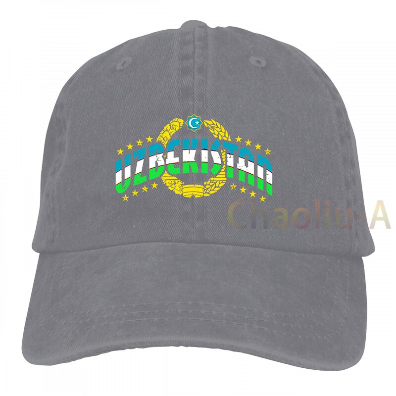 Usbekistan Patriotischen Flagge Usbekistan Stolz Tashkent Samarkand Baseball cap männer frauen Trucker Hüte verstellbare kappe: 2-Gray