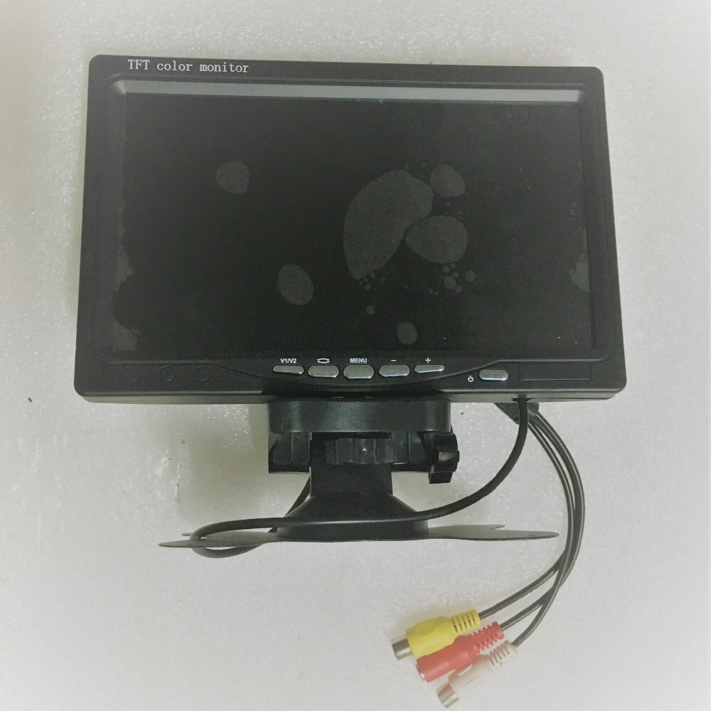 7 Inch HD LCD Monitor 1024 * 600 Resolution Car Reversing Parking Display with 2 Video Input for NTSC PAL