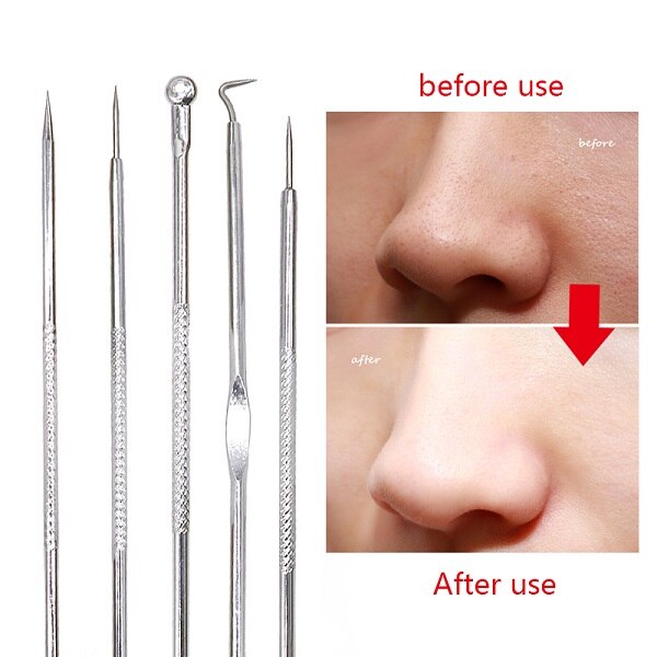 Stainless Steel Pimple Acne Extractor Blackhead Remover Needles Pimple Blemish Acne Treatments Face Skin Care Tools Needles Set