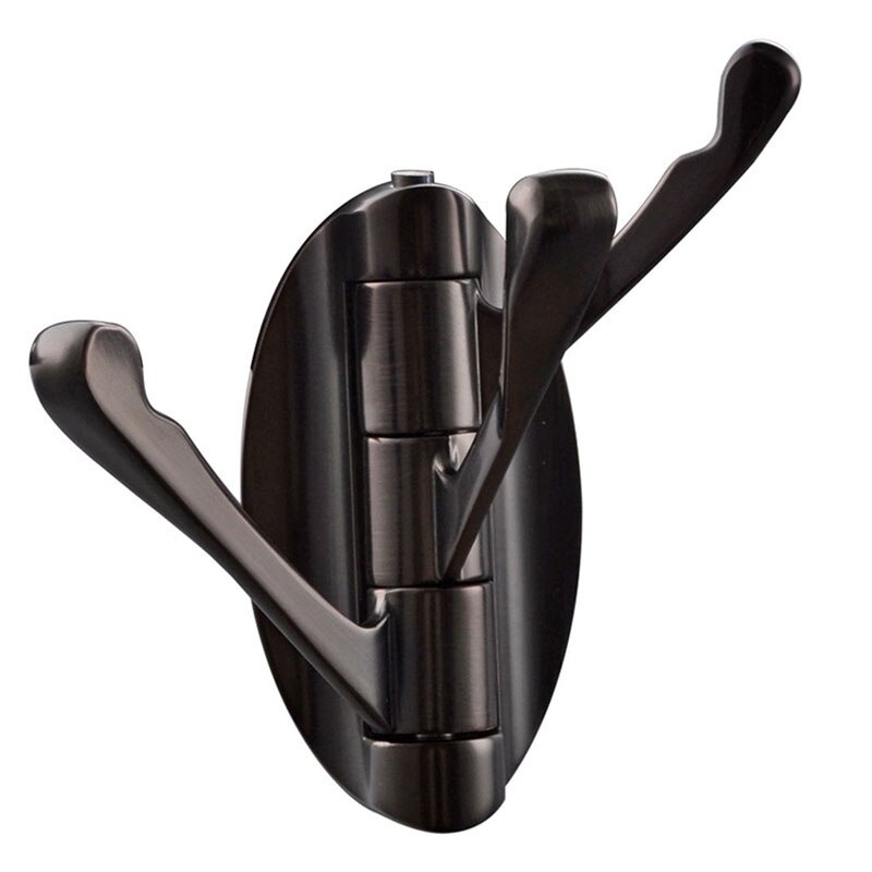 Cooanho drejelig krog solid metal foldbar håndklædekrog, drejearm svingarm tredobbelt knagerække, vægmonteret: Orb