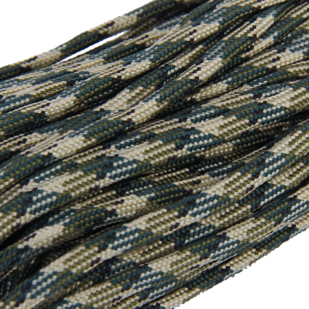 100ft 550 Cord Paracord Parachute Survival Cord - Woodland Camo