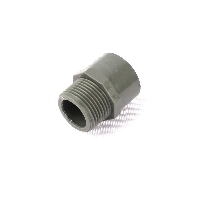 3pcs 1 Inch Male Thread to Inner Diameter 32mm PVC Straight Connector Grey Plastic Water Pipe Accessories