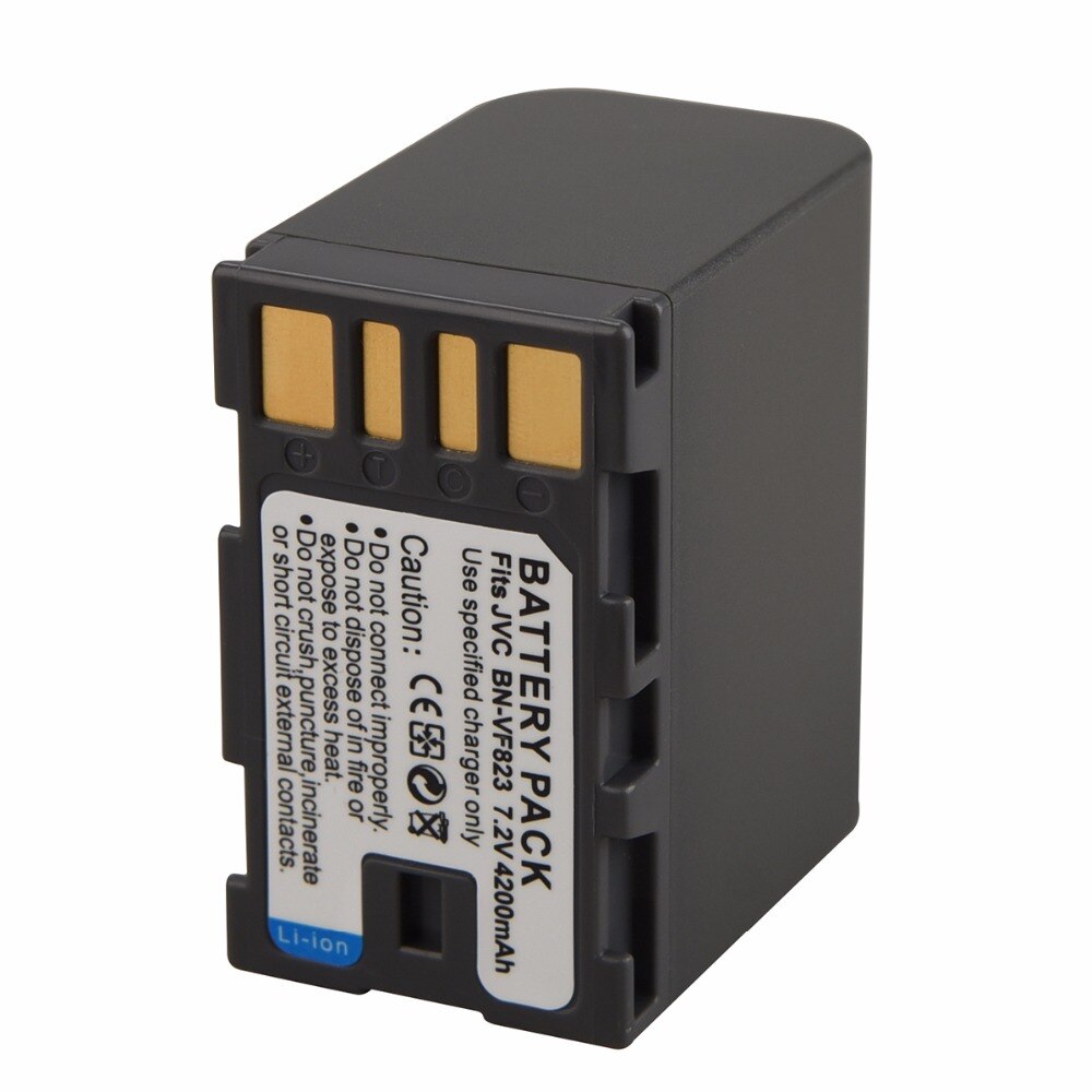 Batería recargable para cámara JVC BN-VF823 VF808 VF815 BN-VF823U, 4200mAh, 7,2 V, GZ-HD7, 1 unidad,