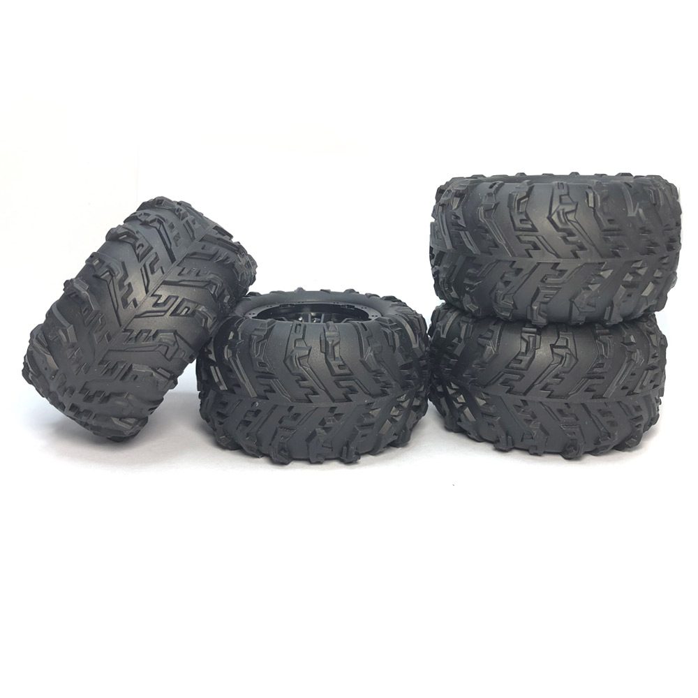 Pneus de roue de camion monstre hexagonaux, 85mm, 4 pièces/lot, 12mm, pour SCY 16101 Pro 16102 Pro 1:16, pièces de mise à niveau de voiture RC hors route: Default Title