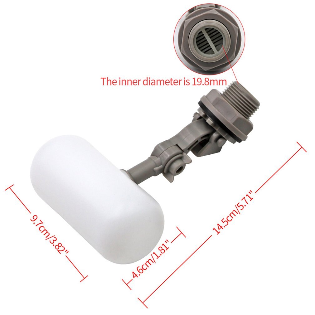 Fish tank pond Miniature Plastic Float Valve Automatic Water Level Controller 4 Points T Ball Adjustable Float Valve Small Water