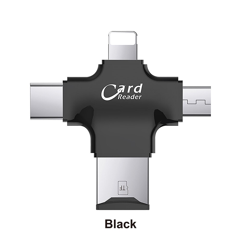 Lecteur 7 carte lightning, clé usb otg 6 carte mémoire microsd tf 5s adaptateur pour 8 x s6 s7 5 edge: Noir