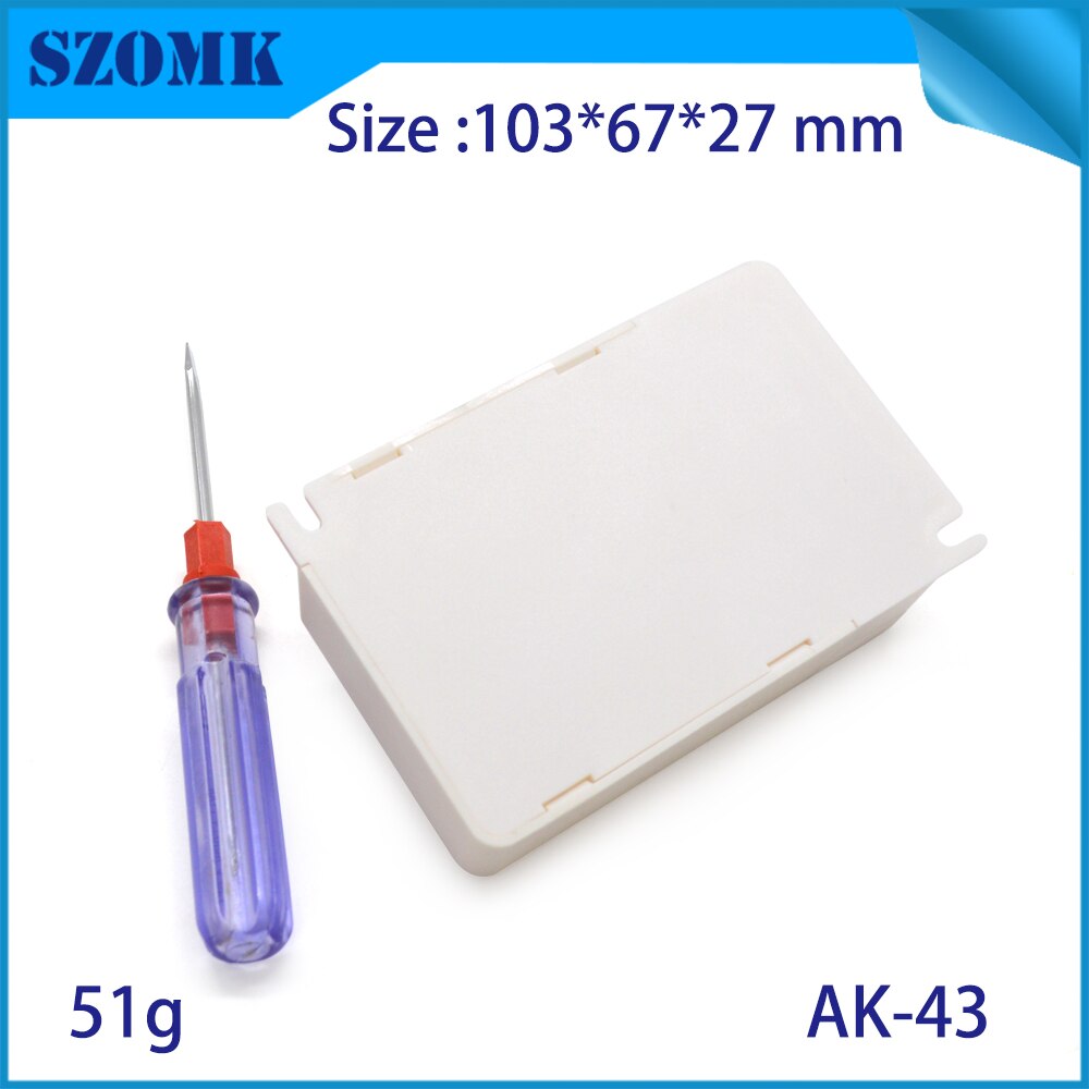 1pcs white color plastic LED supplying controller enclosure flame-retardant electronic junction box 73*37*24