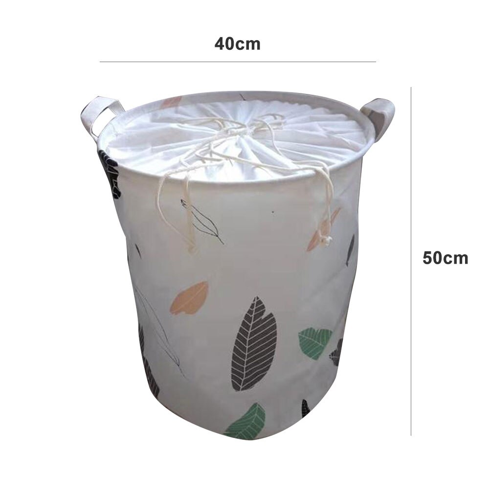 Large Capacity Drawstring Laundry Hamper Canvas Storage Bag Organizer With Handle Bin Folding Collapsible Laundry Basket: L