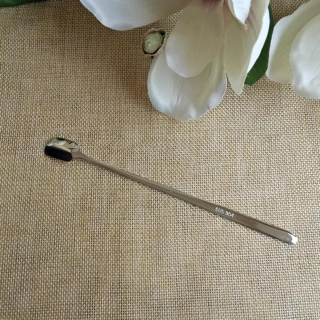 Rustfrit stål 170mm kaffeskeer med lange skafter blandeskeer kold drink frugt is dessert teske stearinlys voks graveske