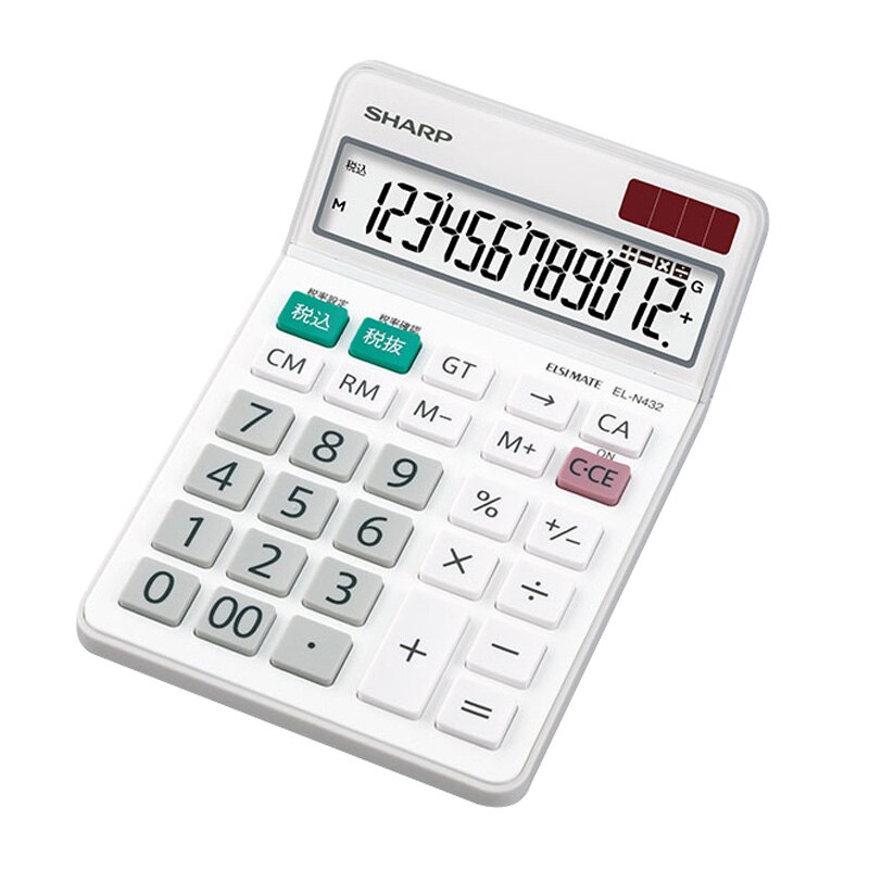SHARP EL-N432/ EL-S452 Desktop Calculator 12-digit Financial Accounting Adjustable Angle Tax Size Number