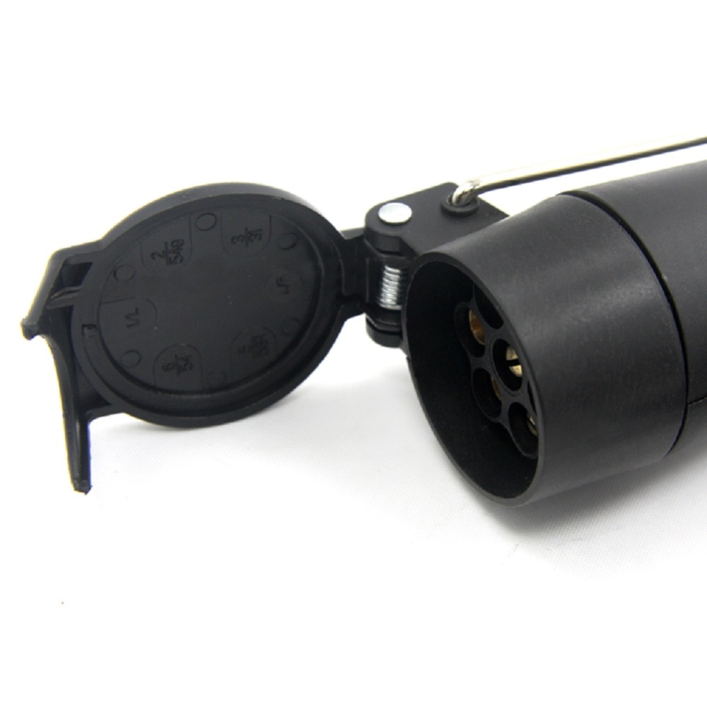 TIROL T21616b 7 Pin Plug ConnectorTrailer Boat Truck Parts Plug Adaptor 7 Pin Flat Plug to 7 Pin Large Socket with Clamp
