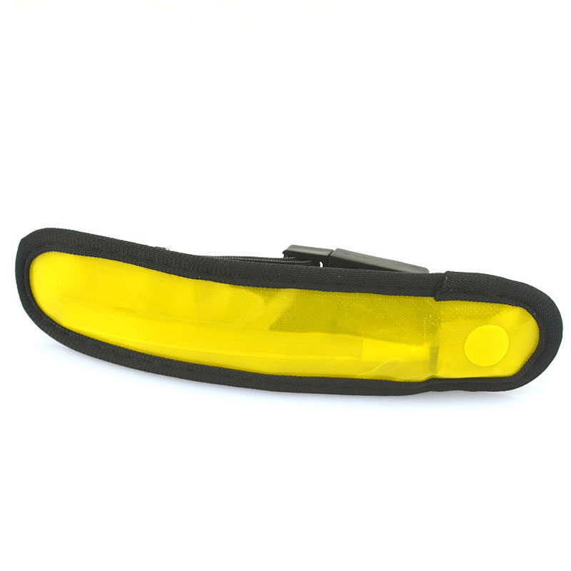 Hand Strap Polsband Led Veiligheid Reflecterende Licht Schijnen Flash Gloeiende Lichtgevende Armband Arm Riem Band Polssteun S Xr: YELLOW