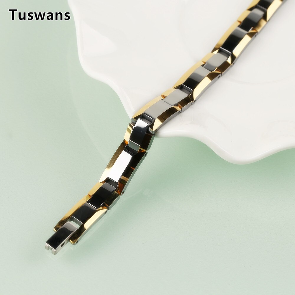 Delicate Liefhebbers Stijl Goud Kleur H-Vormige Wolfraam Armbanden En Armbanden Met Magnetische Therapie Magneet Liefhebbers (TSWB20)