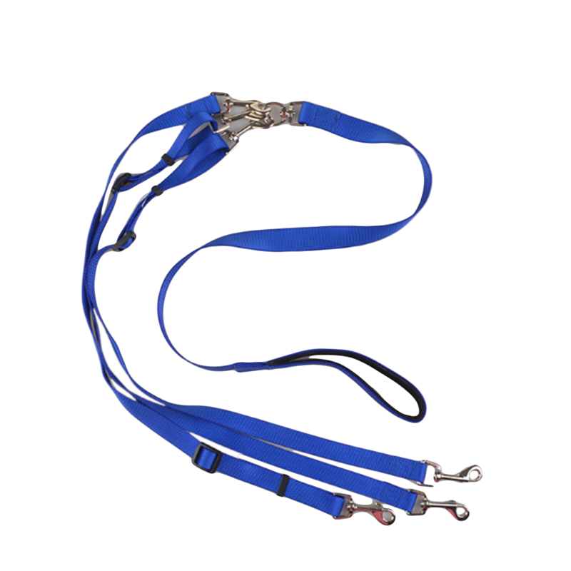 Nylon Weave Drie Hoofden Een Drag Drie Hondenriem Vierkante Ronde Touw Huisdier Tractie Riem Hond Keten Sterke Veiligheid Hond lead Riemen