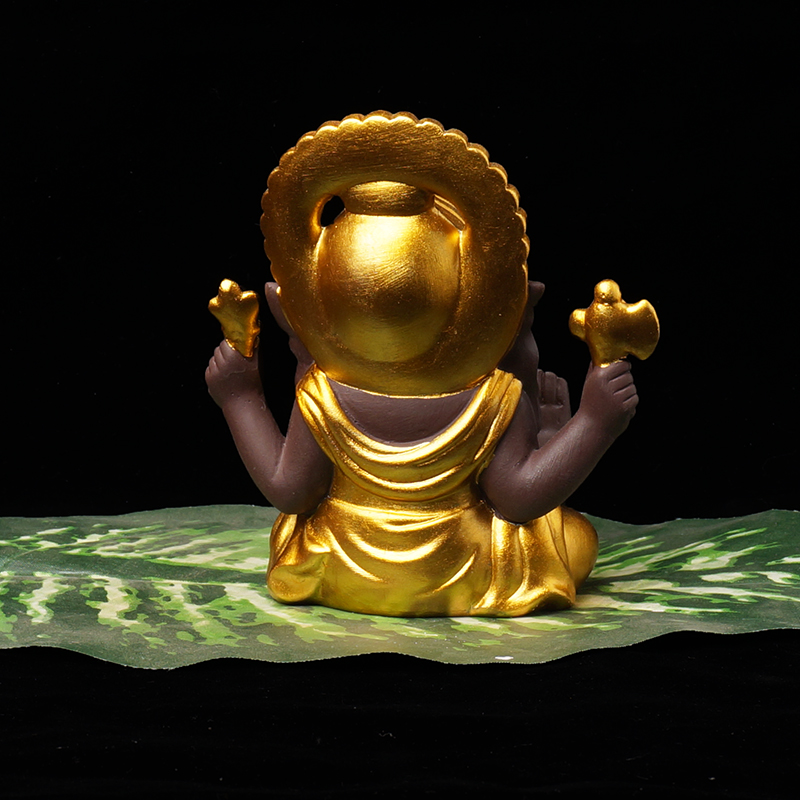 Ganesha serien heminredning buddha statyer figurer keramik dekoration lila sand vit porslin elefant buddha