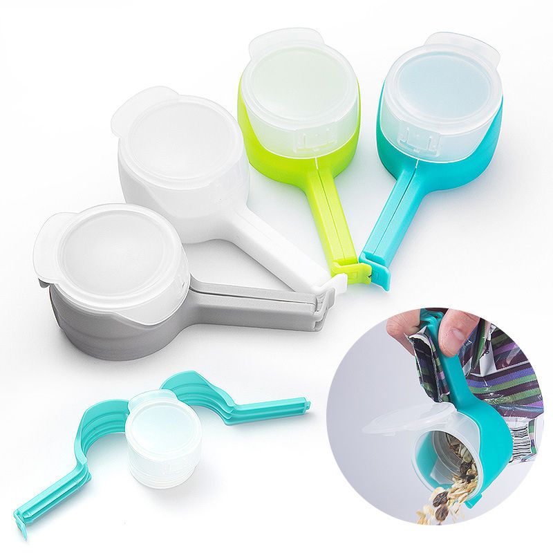 Multifunctionele Voedsel Behoud Afdichting Clip, vochtbestendige Ontladen Uitloop Plastic Zak Clip-4 Sets Van Stijlen (Kleur Box Verpakking
