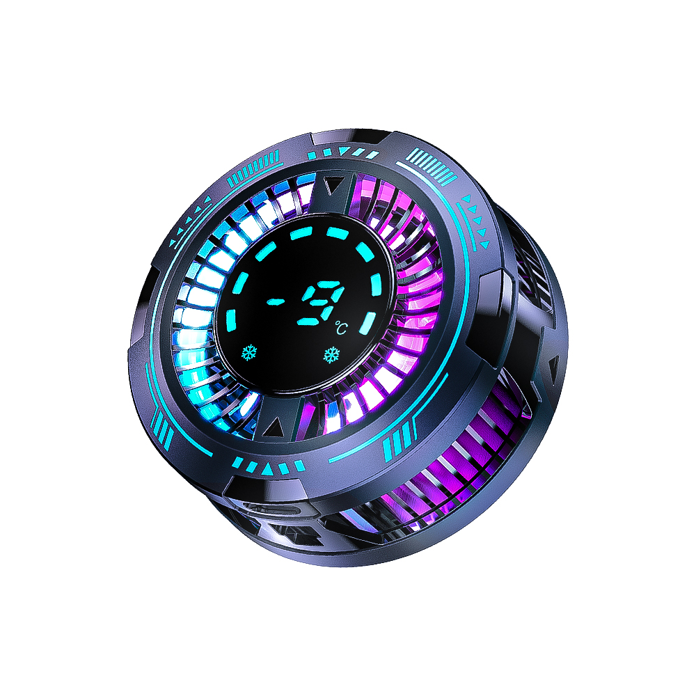 JEYI F29 Snap-on Phone Cooler with RGB Light Display and Temperature Display - Semiconductor Gaming Cooler for Phones and Tablet: Default Title