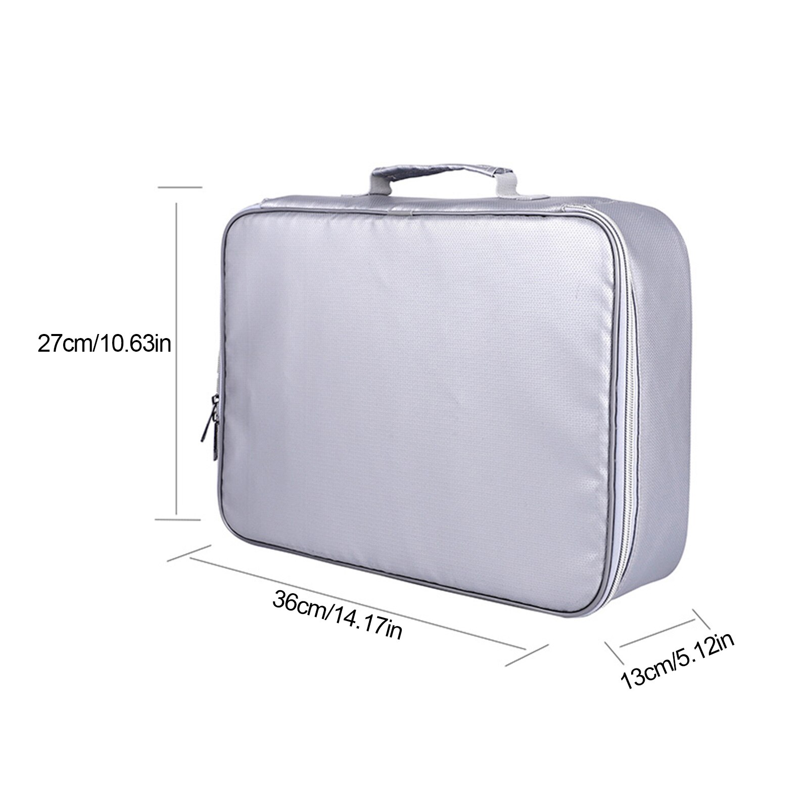Waterproof Fireproof 3-layer Document Storage Box Lockable Document Bag Portable Travel Storage Bag For Notebooks, Certificates