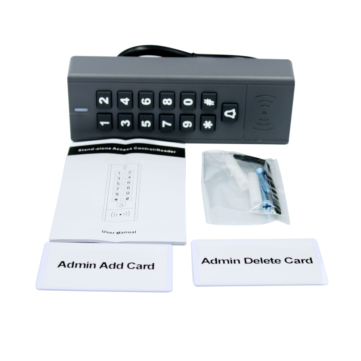 1000 Users Standalone Door Access Controller Reader Proximity Key Manager Card Push Button Doorbell Access Control Machine