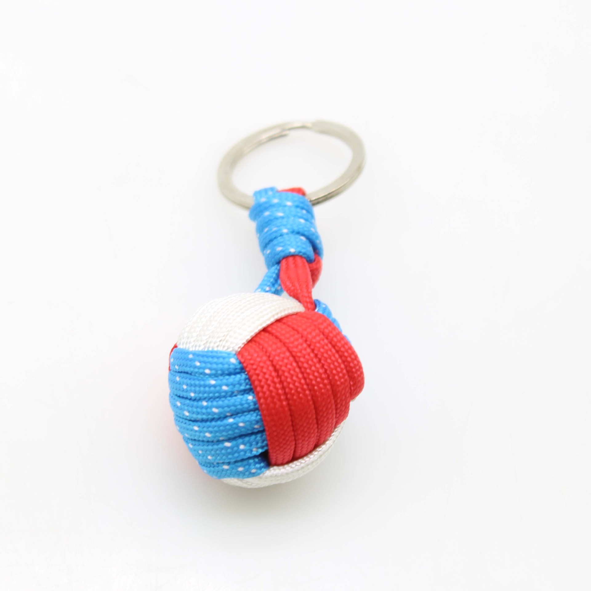 Paracord-Schlüsselanhänger, Affenfaust, Stahlkugel, draussen, Überleben, Selbstverteidigung, taktisches Fallschirmseil, Schnur, gewebter Kugel-Anhänger, Schlüsselanhänger: Gelb
