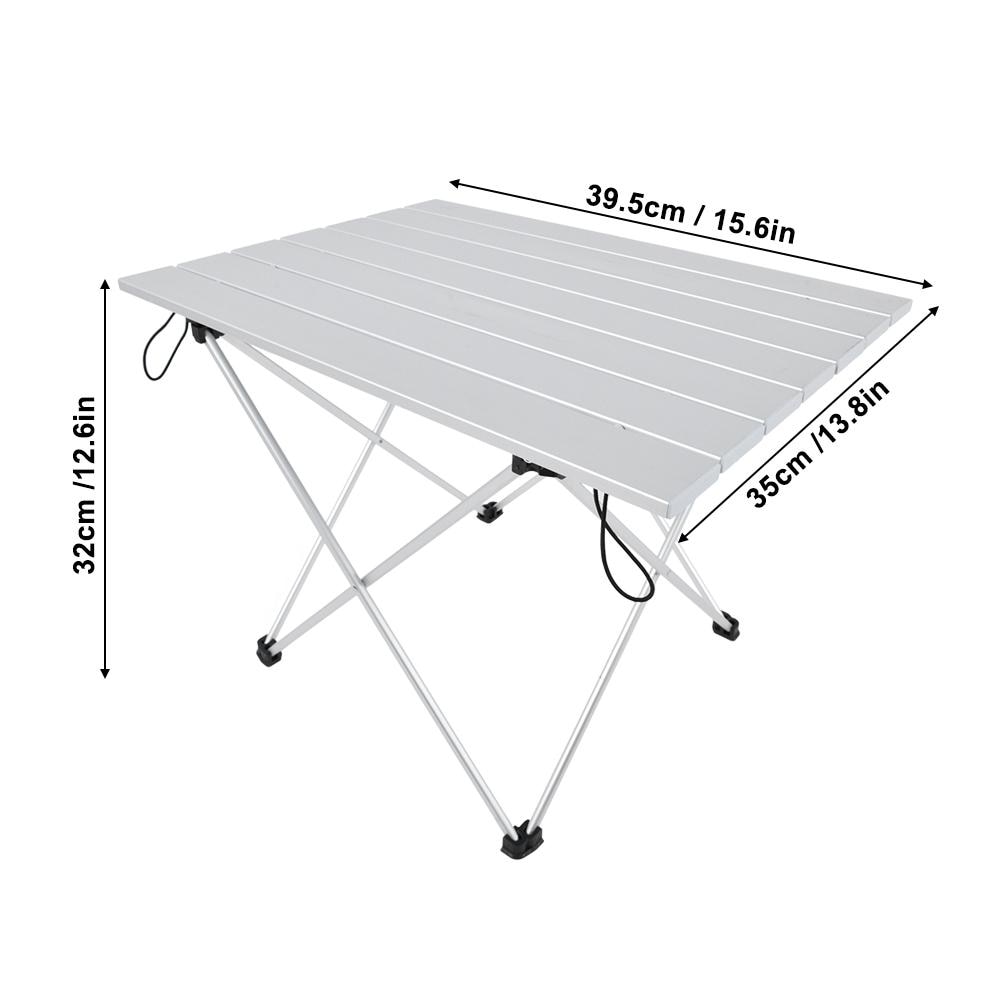 Holdbart bærbart aluminiumslegeringsbord sammenleggbart skrivebordbord utendørs piknik spisebord skrivebord krakk piknik sammenleggbart bord: S