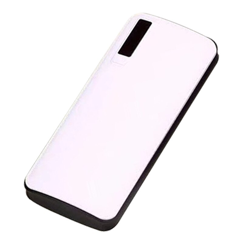 Power Bank 20000mAh Portable Fast Charger USB Charging Power Bank Outdoor Travel Charger LED Lighting LCD Digital Display: white