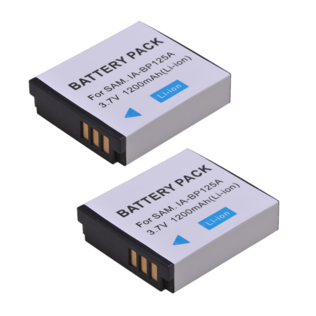 Bateria para samsung, 2 peças, iabp125a bpia 125a: 2x Battery