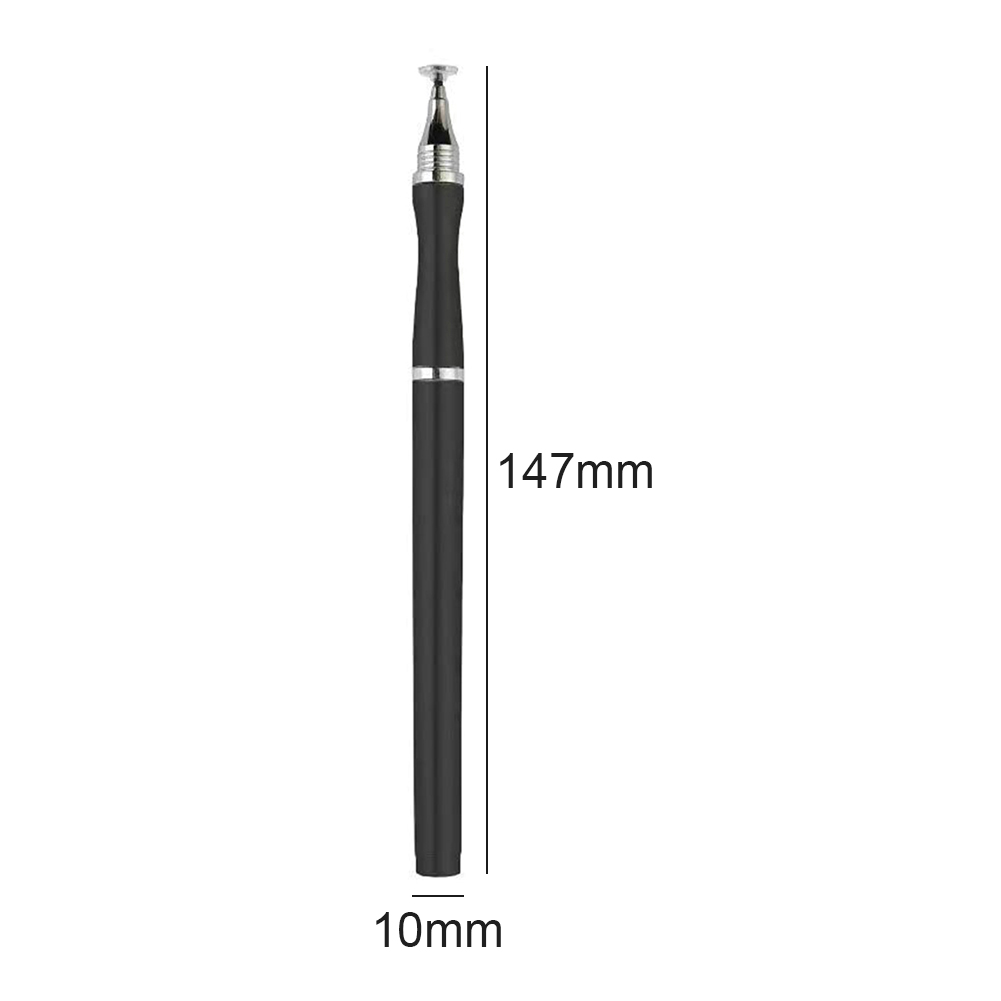 Dual-Head Mobile Phone Stylus Pencil Touch Screen Tablet Smooth Capacitive Screen Pen Phone Laptop Writing Pen: black