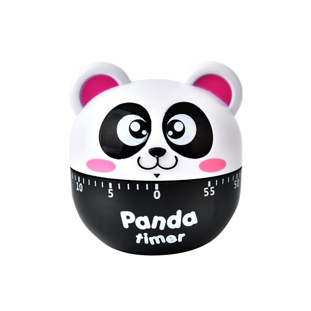 Härlig panda timer tecknad kök mekanisk väckarklocka inställd tid påminnelser nedräkning matlagning verktyg leveranser: Röd
