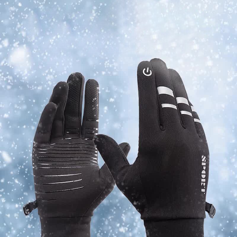 Guantes abrigados de invierno Unisex a prueba de viento con pantalla táctil para correr y senderismo