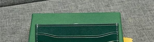 Wallet Real leather cowhide card case Korean version of the compact and high-end card case Brand wallet: Green