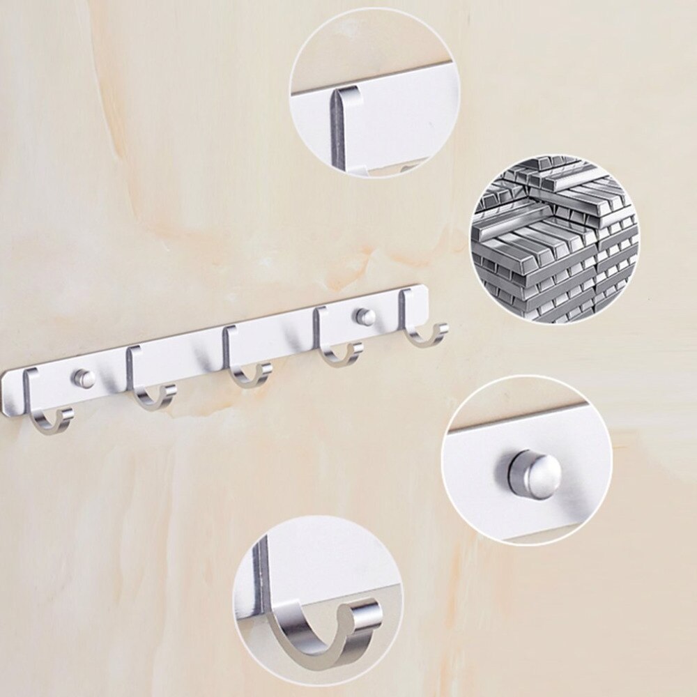 Space Aluminum Hooks Bar Coat Hat Clothes Robe Hol... – Grandado
