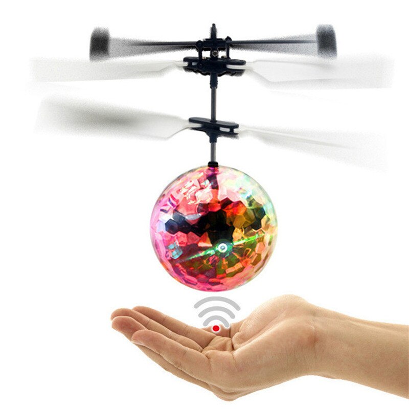 Glowing Toy RC Ball mini Induction Aircraft Colorful Lights Smart Charging Fly Ball RC drone Helicopter Aircraft Best