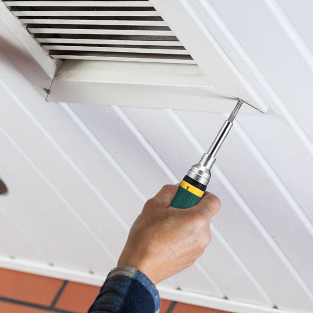 Two-way ratchet screwdriver set Quick Load Mechanism Ratcheting Screwdrivers 8 double end Bits Set Hand Tools