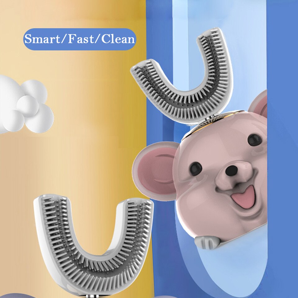 Seelaugh Kinderen Oplaadbare Elektrische Tandenborstel Relatiegeschenk Baby Benodigdheden U-Vormige Elektrische Tandenborstel